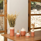 Oustao, Vase totem en céramique - Mediterranea Rayures