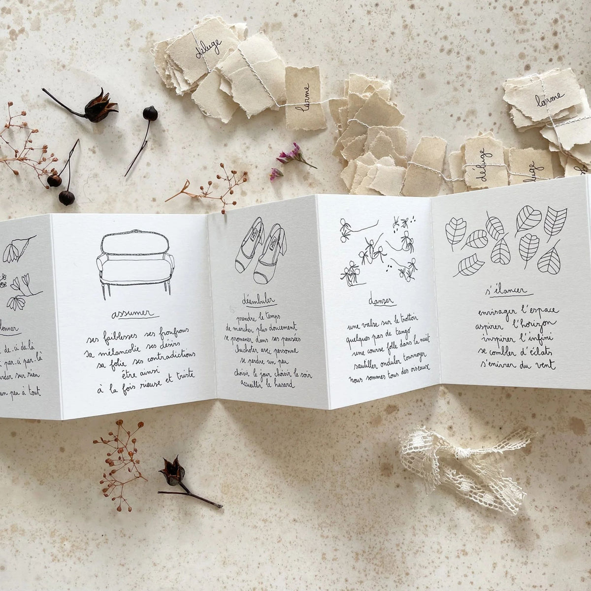 Papillonnage, Carte Accordéon - Papillonner