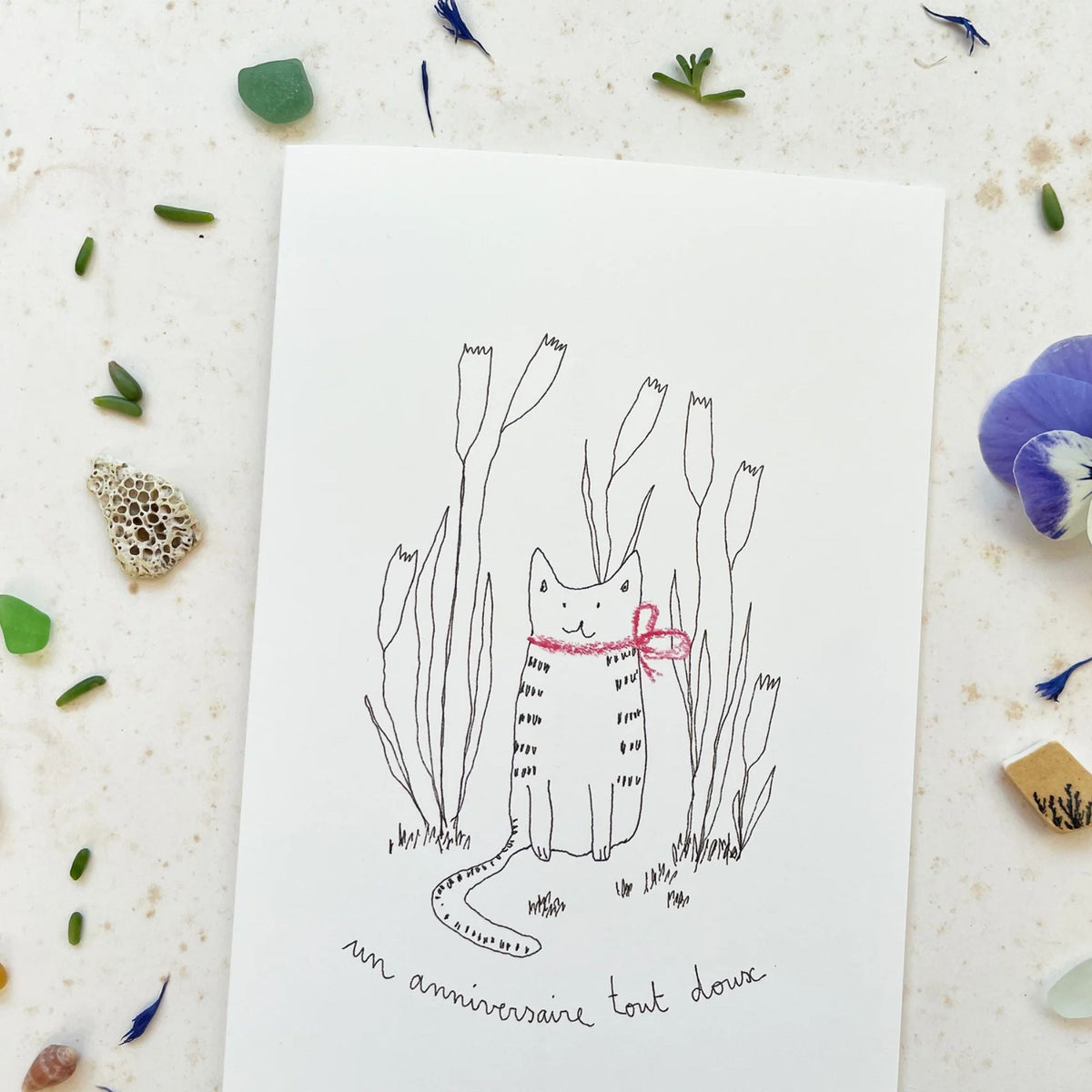 Papillonnage, Carte - Un anniversaire tout doux