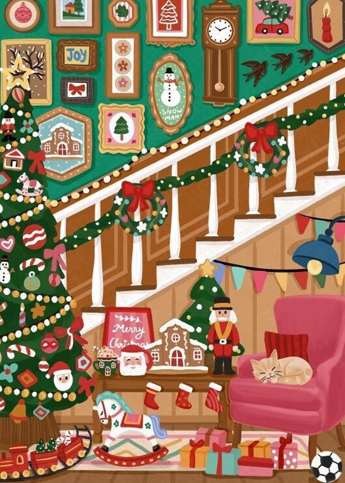 Puzzles Pieces and Peace 500 pièces - Escalier de Noël