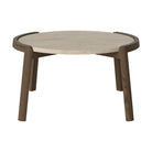 Table basse Bolia MIX - Travertin sable Ø65 cm