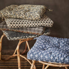 Coussin d'assise Madam Stoltz - Bleu et gris